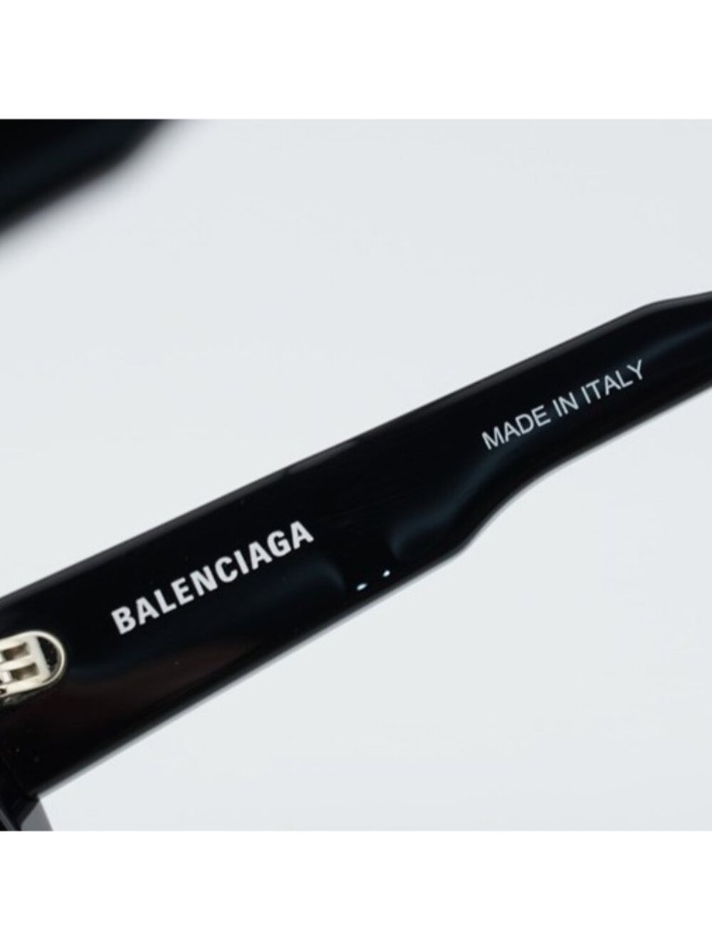 Balenciaga BB0004S 001 Semi Rim Sunglasses Black Shield Frame, Grey Lenses - Picture 8 of 10